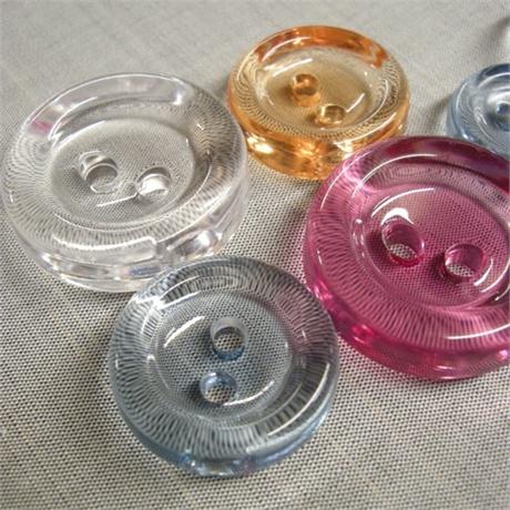Clear Plastic Button 25mm Image 1