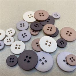 Italian Recycled Polyester 4-Hole Button Thumbnail Image 1