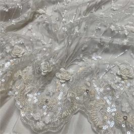 Frond Sequin Lace Thumbnail Image 0
