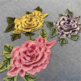 Floral Embroidered Sew-On Motif Thumbnail Image 0