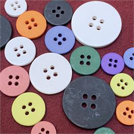 Italian Recycled Polyester 4-Hole Button Thumbnail Image 0