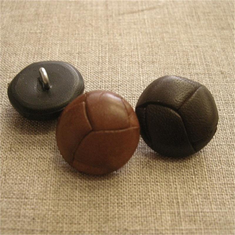 New Leather Football Button Sz32