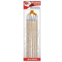 Pebeo Set of 8 Yellow Polyamide Brushes thumbnail