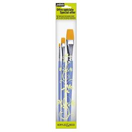Pebeo Brush Set 3 short handle flat thumbnail