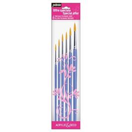 Pebeo Brush Set 6 Round short handle thumbnail