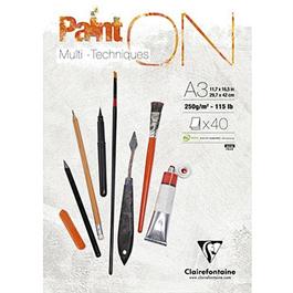 Clairefontaine Paint On Mixed Media White Paper Pad 250gsm thumbnail