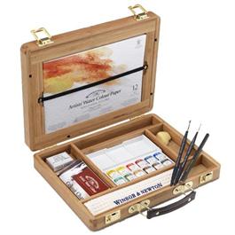 Winsor & Newton Artists' Watercolour Half Pan Bamboo Box thumbnail