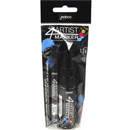 Pebeo 4ARTIST MARKER Set Of 2 Black Pens thumbnail