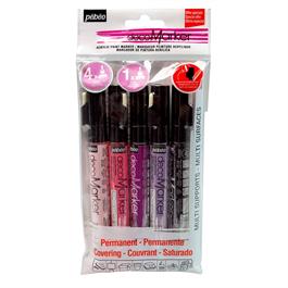Pebeo decoMarker Set of 5 - 0.7mm Precious Black and 4 x 1.2mm Assorted Colours thumbnail