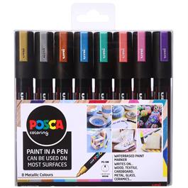 POSCA PC-5M Metallic Set Of 8 Pens thumbnail
