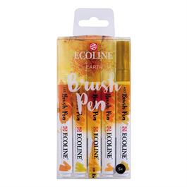 Ecoline Brush Pen Set Of 5 Earth Colours thumbnail
