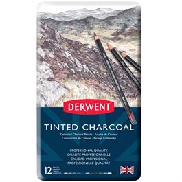 Derwent Tinted Charcoal Tin of 12 thumbnail