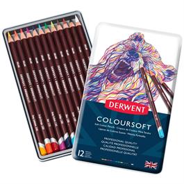 Derwent Coloursoft Pencils Tin of 12 thumbnail