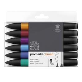 Winsor & Newton ProMarker Brush Set of 6 Rich Tones thumbnail