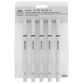 Winsor & Newton Black Fineliners Set of 5 thumbnail