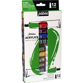 Pebeo Studio Acrylics Set of 12x12ml thumbnail