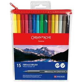 Caran d' Ache Fibralo Brush Pen 15 assorted thumbnail