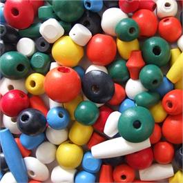 Wooden Craft Beads, 18 to 30mm. thumbnail