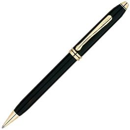 Townsend Black Lacquer / 23 Carat Gold Plated Ball Point Pen thumbnail