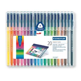 Staedtler Triplus Colour Pens - Desktop Box Of 20 Colours thumbnail