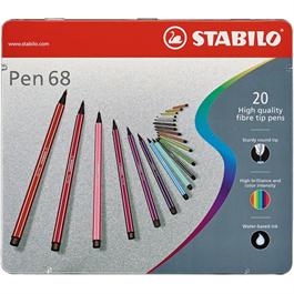 STABILO Pen 68 - Tin of 20 Fibre Tip Pens thumbnail