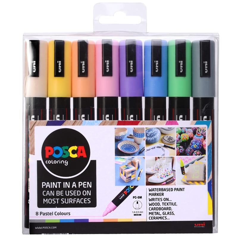 POSCA PC5M Pastel Set Of 8 Pens