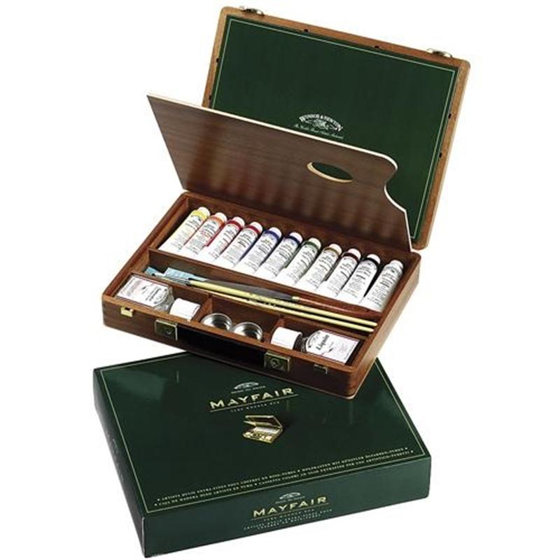 Winsor & Newton Artists Oil Paint Mayfair Wooden Box Set