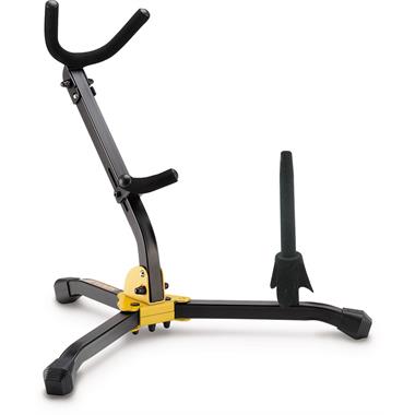 Hercules DS532BB saxophone stand with flute or clarinet peg thumbnail
