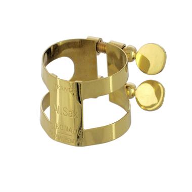Leblanc Bonade alto saxophone ligature (inverted, gold lacquer) thumbnail