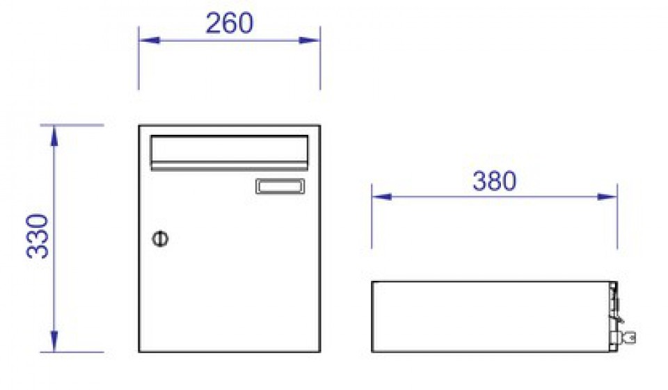 H2603 Horizontal Post Box by Post Boxes UK