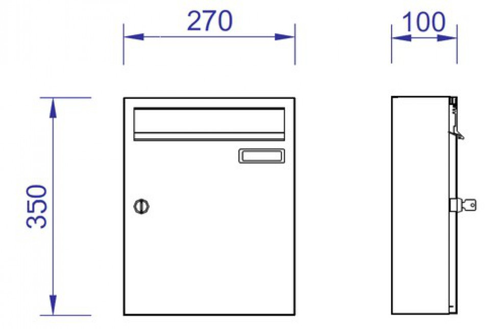 V270 Vertical Post Box by Post Boxes UK
