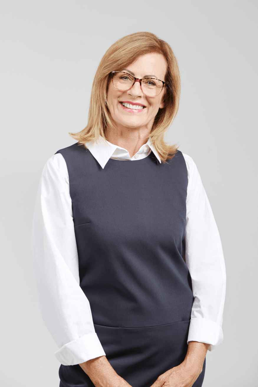 Jillian Jackson wears Specsavers Carnation