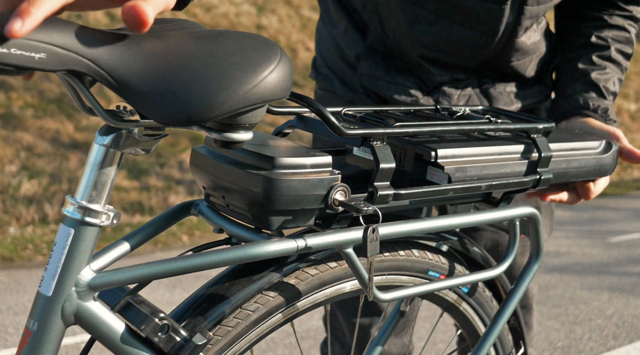 Batteri på en elcykel