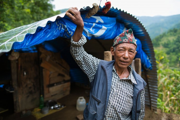 Balram’s family used CGI, rounded pipes, wires, and our other materials to build a new shelter.