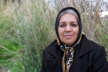 A refugee woman on Samos Island in Greece
