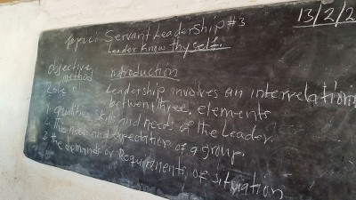 The classroom used to teach leadership skills
