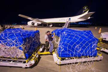 Samaritan’s Purse staff were busy loading the plane last night and this morning in preparation for the airlift to Ecuador. We are rushing relief to hurting people in the wake of a deadly earthquake.