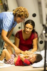 Treating patients at our field hospital in Ecuador