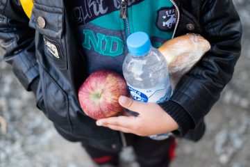 Simple meals distributed by Samaritan’s Purse and other organizations have often been the only source of sustenance for refugee families.