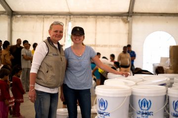 Working at Elaionas camp through the United Nations.