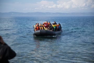 Refugees arrive on Lesbos Island