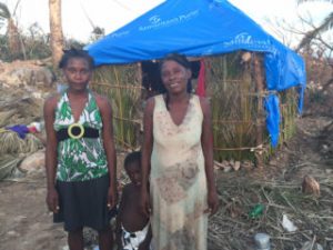 Tarps from Samaritan’s Purse are being put to good use in southern Haiti.