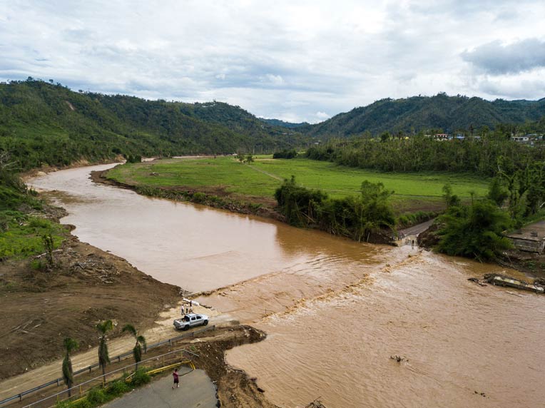 Impassable roads in Puerto Rico have prevented some from getting needed medical attention.