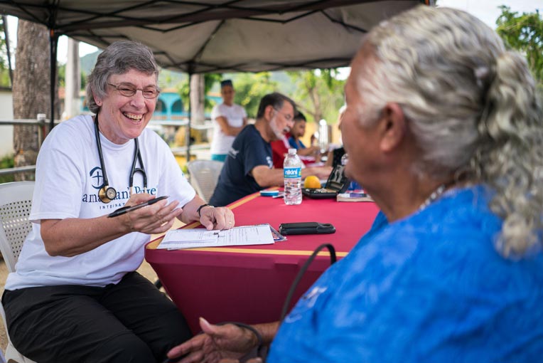 Julie Baker brought a smile and the love of God to conversations with patients.