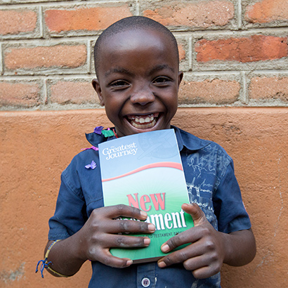 The Greatest Journey boy with Graduation Bible