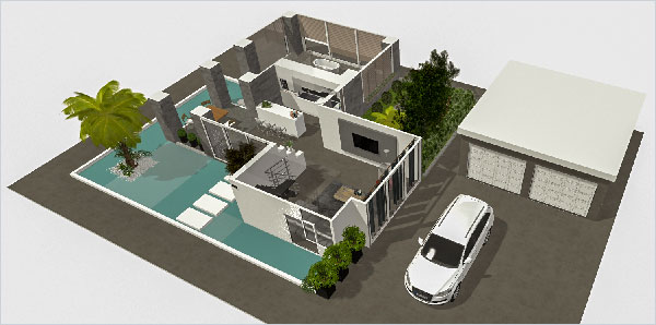 Haz clic en la imagen para abrir el proyecto 3D en una nueva pestaña Homebyme te ayuda a hacer realidad en 3D tus ideas de interiorismo