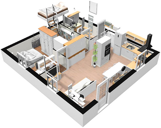 Click on the image to go to the 3D project in a new tab Homebyme helps bring your interior design ideas to life in 3D