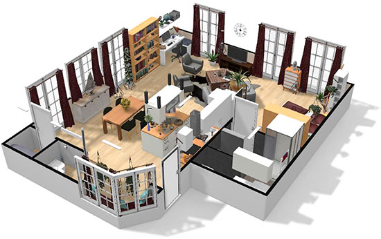 Click on the image to go to the 3D project in a new tab Homebyme helps bring your interior design ideas to life in 3D