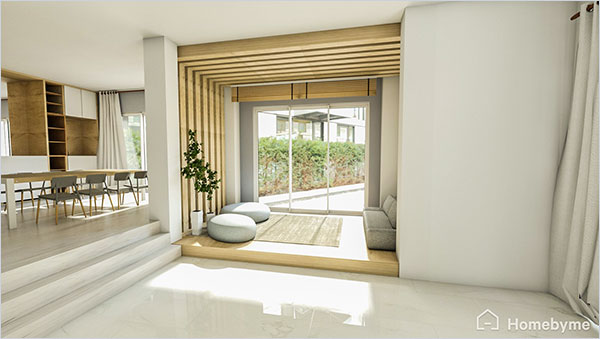 Vous en voulez plus ? Cliquez sur l'image pour accéder au projet en 3D. Donnez vie à vos idées de design d'intérieur avec la 3D d'Homebyme