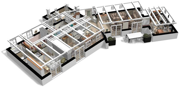 Vous en voulez plus ? Cliquez sur l'image pour accéder au projet en 3D. Donnez vie à vos idées de design d'intérieur avec la 3D d'Homebyme